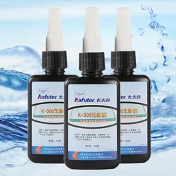 1pcs 50g Kafuter UV Glue Curing Adhesive K-300 Transparent Crystal Glass Crystal Special Glue Adhesive Gule