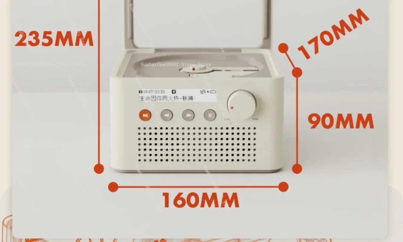 Retro CD Player R200 Two-way Bluetooth Display Vintage Audio CD Player -LBW001