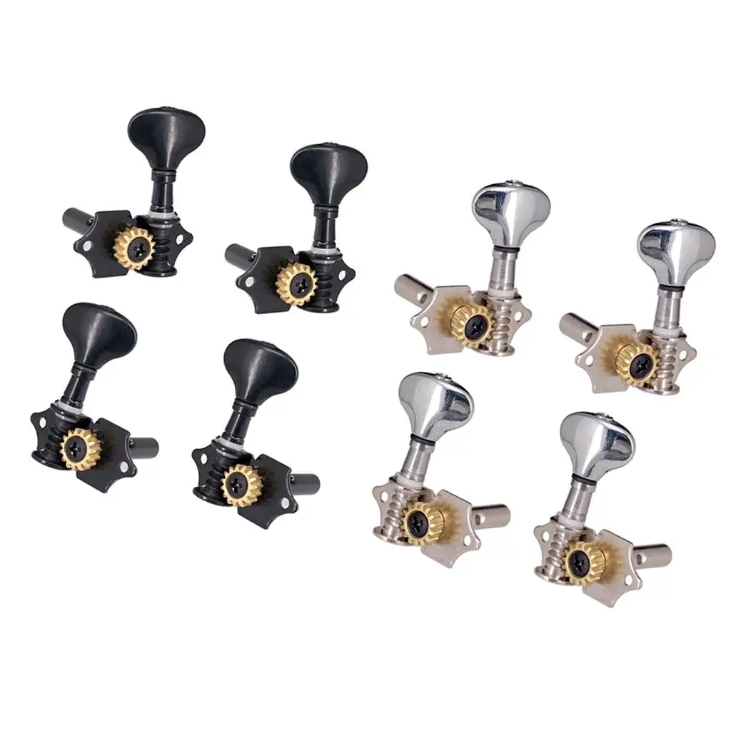 2R + 2L Ukulele Open Tuners Tuning Key Pegs Machine Head Set Electric Ukulele Replacement Accessories