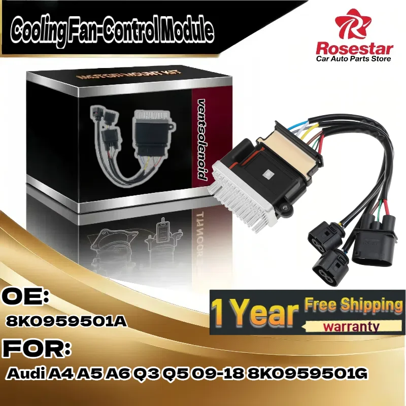 

For Audi A4/A5/A6/Q3/Q5 (09-18) | New Engine Cooling Fan-Control Module | OE 8K0959501G