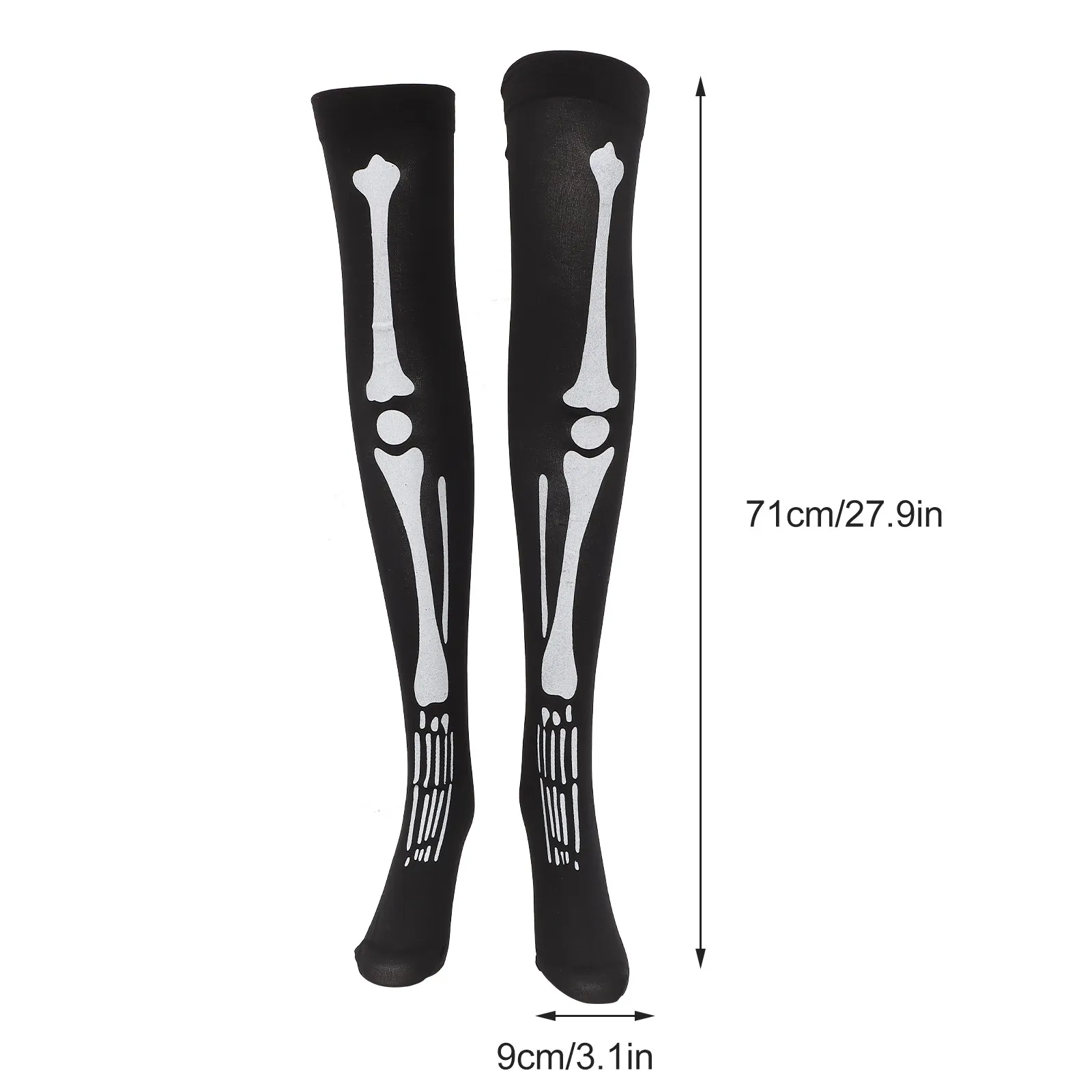 1세트 스타킹과 장갑 할로윈 긴 양말 세트 일상 장식 의상 이벤트를 위한 흡수성 통기성 원단