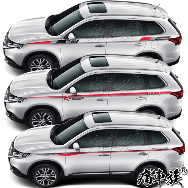 

New customized car sticker FOR Mitsubishi Outlander body decoration fashionable sports decal film accessories