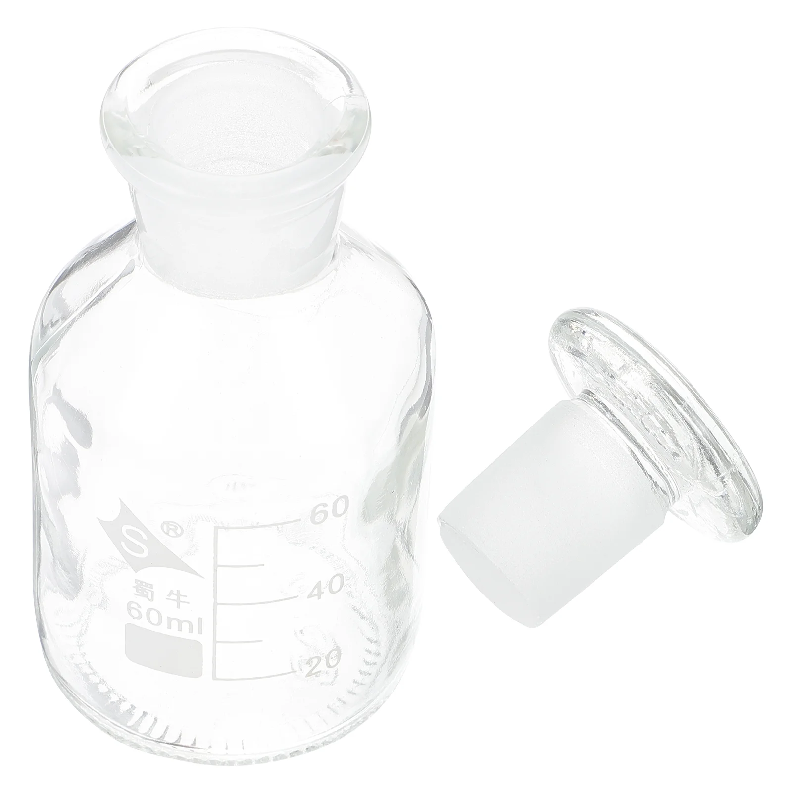 3 Pcs Apothecary Jars With Lids Reagent Bottle Screw Cap Glass Chemicals Laboratory Wide Mouth Durable Glass Mouth Bottle