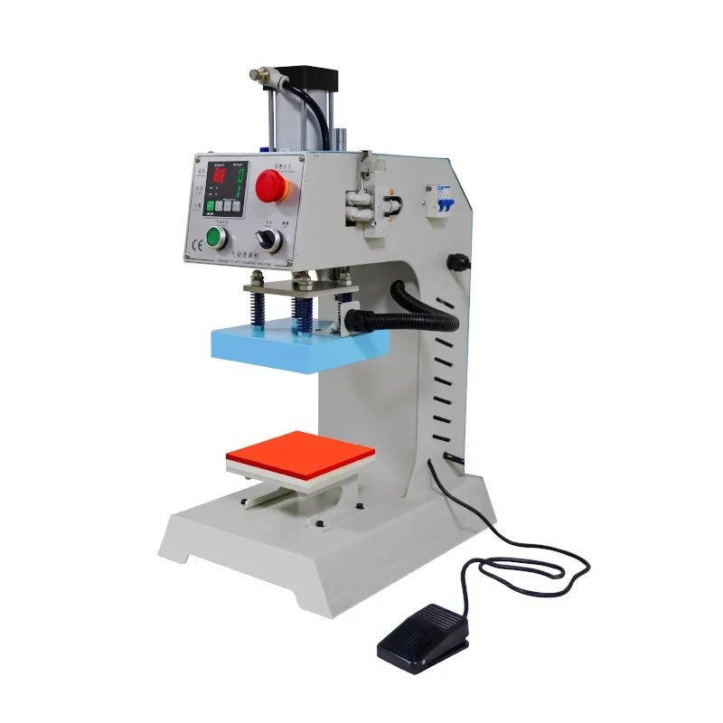 Pneumatic Heat Transfer Machine (10x10cm) for Chest Logos, Neck Labels, and T-shirt Graphics