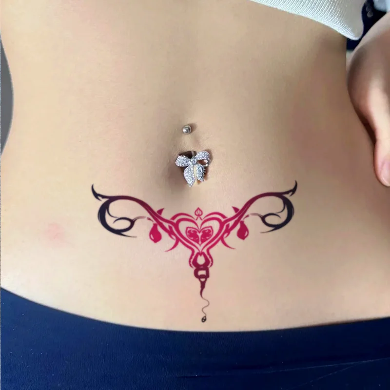 12 قطعة من ملصق الوشم المؤقت للتوهج في الظلام، يدوم طويلاً ومقاوم للماء، وشم مزيف للنساء، للصدر والبطن.