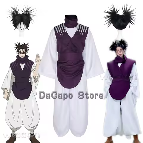 Choso Cosplay JJK Costume Wig Anime Roleplay Shirt Wig Black Purple Uniform Outfit Kimono Men Halloween Party Outfit Brother