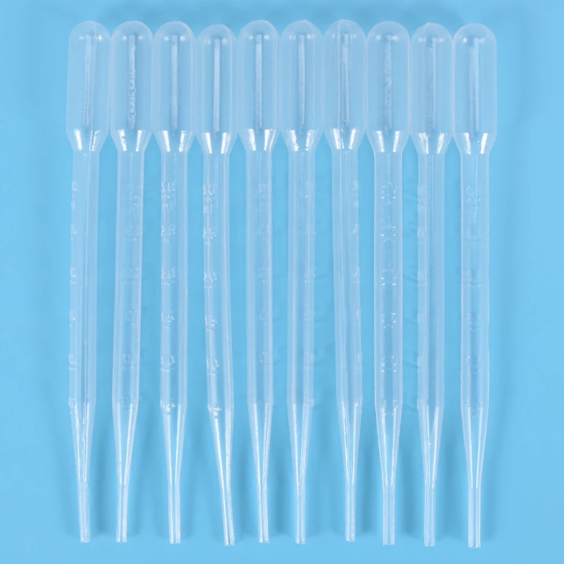 10Pcs 3ML Disposable Plastic Eye Dropper Set Transfer Graduated Pipettes