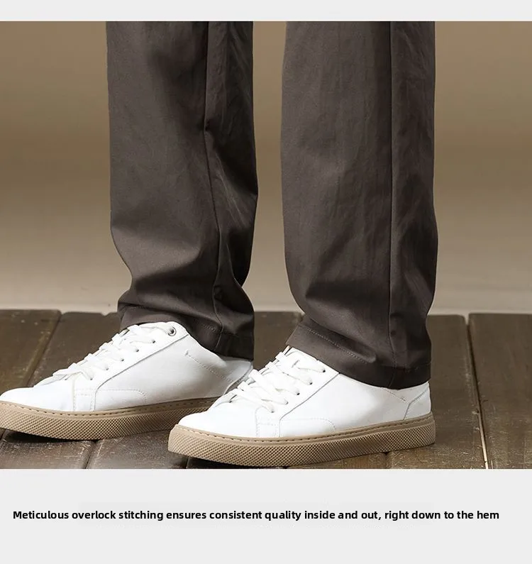 Herren Business-Hose, Gerade Passform, Baumwolle, Lässige Hose, Modische Herrenhose mit Elastischem Bund, Dehnbar, für Frühling und Herbst, Vielseitige Arbeitshose – Detail 24