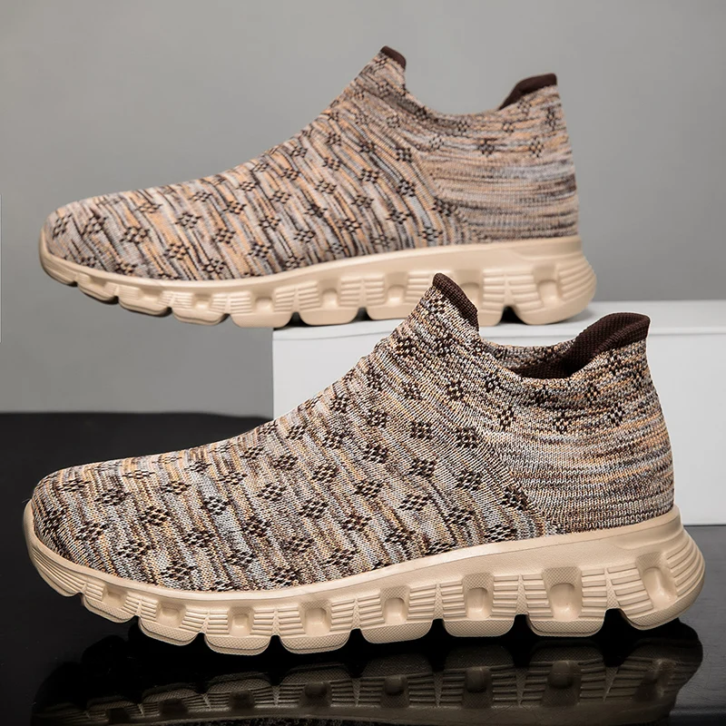 

2025 дышащая мужская повседневная обувь, легкая уличная мужская прогулочная обувь, Нескользящие мужские кроссовки, вулканизированная обувь без шнуровки на плоской подошве