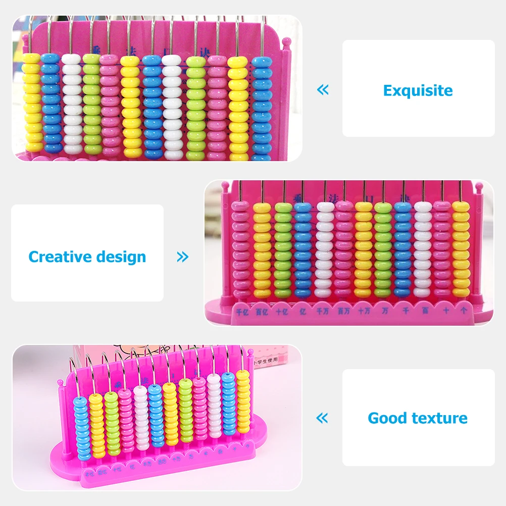 

Plastic Counting Abacus 12 Rods Kids Tools Math Learning Aid Lightweight Safe Material Preschool Intelligence