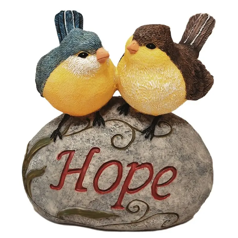 ABMS-Simulated Stone Bird Garden Decorated Resin Animal Garden Figurines Statue Yard Yard Lawn