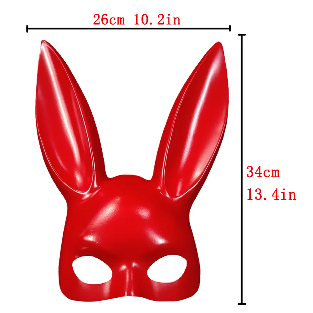 Halloween Bunny Girl Mask Sexy Rabbit Ear Headgear Headpiece Cosplay Masquerade Costume Adult Easter Ball Party Costume Props