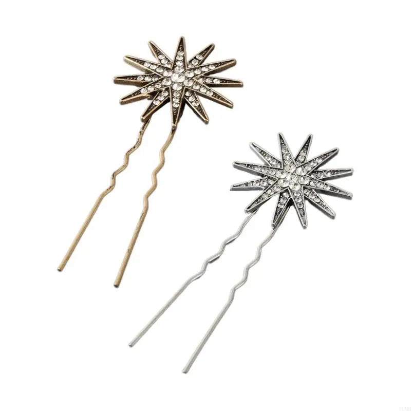 

49MB Metallic Star Hair Clip Summer Headwear for Woman Birthday Party Carnivals Non-slip Hairpin