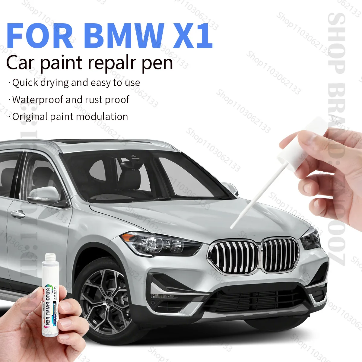 For 2009-2025 BMW X1 E84 F48 F49 U11 sDrive xDrive Paint Repair Brush Touch Up Scratch Remover DIY Auto Accessories Black White
