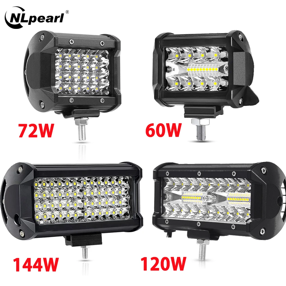 NLpearl LED Bar Offroad Spot Flood Combo LED Bar Work Light for ATV Jeep 4WD 4x4 Truck Boat SUV ﻿Barra LED Headlights 12V 24V