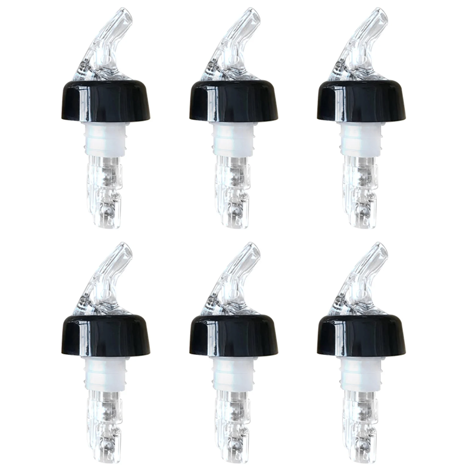 12pcs/6pcs Cocktail Dispenser Liquor Bottle Pourer Home Drinks Wine Party Whisky Barware Automatic Durable Leakproof Quick Shot