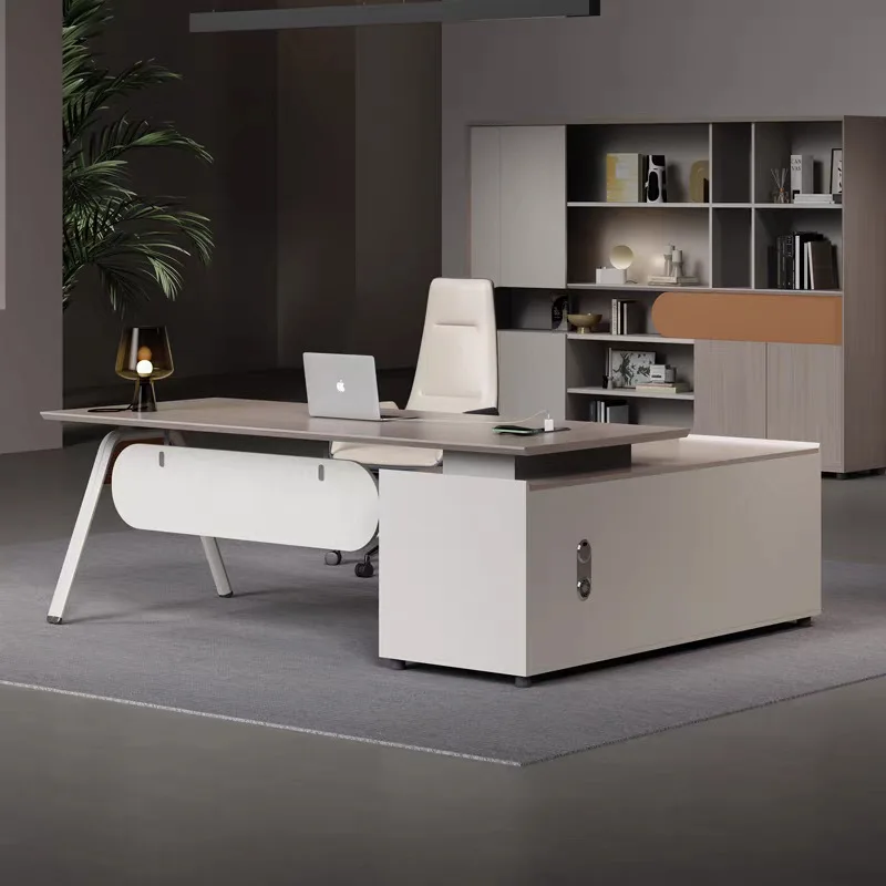 Boss Desk Simple Modern Office and Chair Manager Supervisor Computer President Desk Large Class Desk