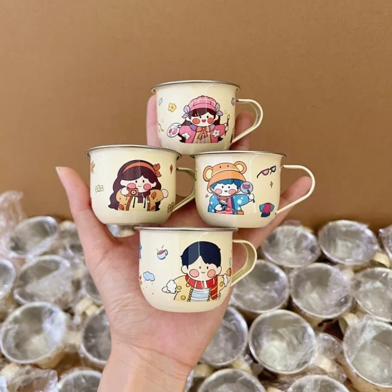 316 stainless steel children, water cup kindergarten milk cup, household drinking cup, anti-drop baby one-bite learning cup