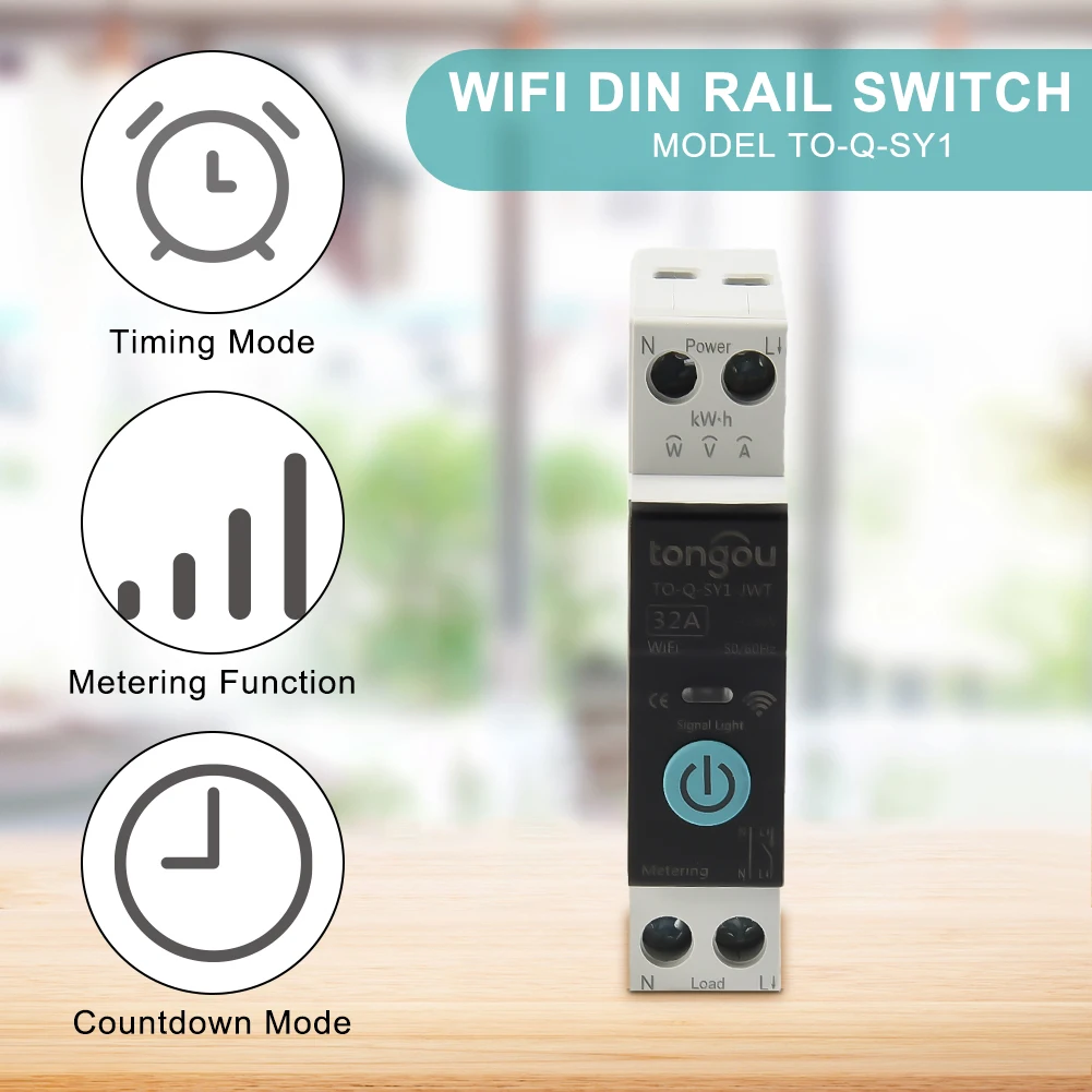 For Family Home Equipment Circuit Breaker Control Switch TO-Q-SY1 1P+N 90V-240V Manual Remote Control  For Family