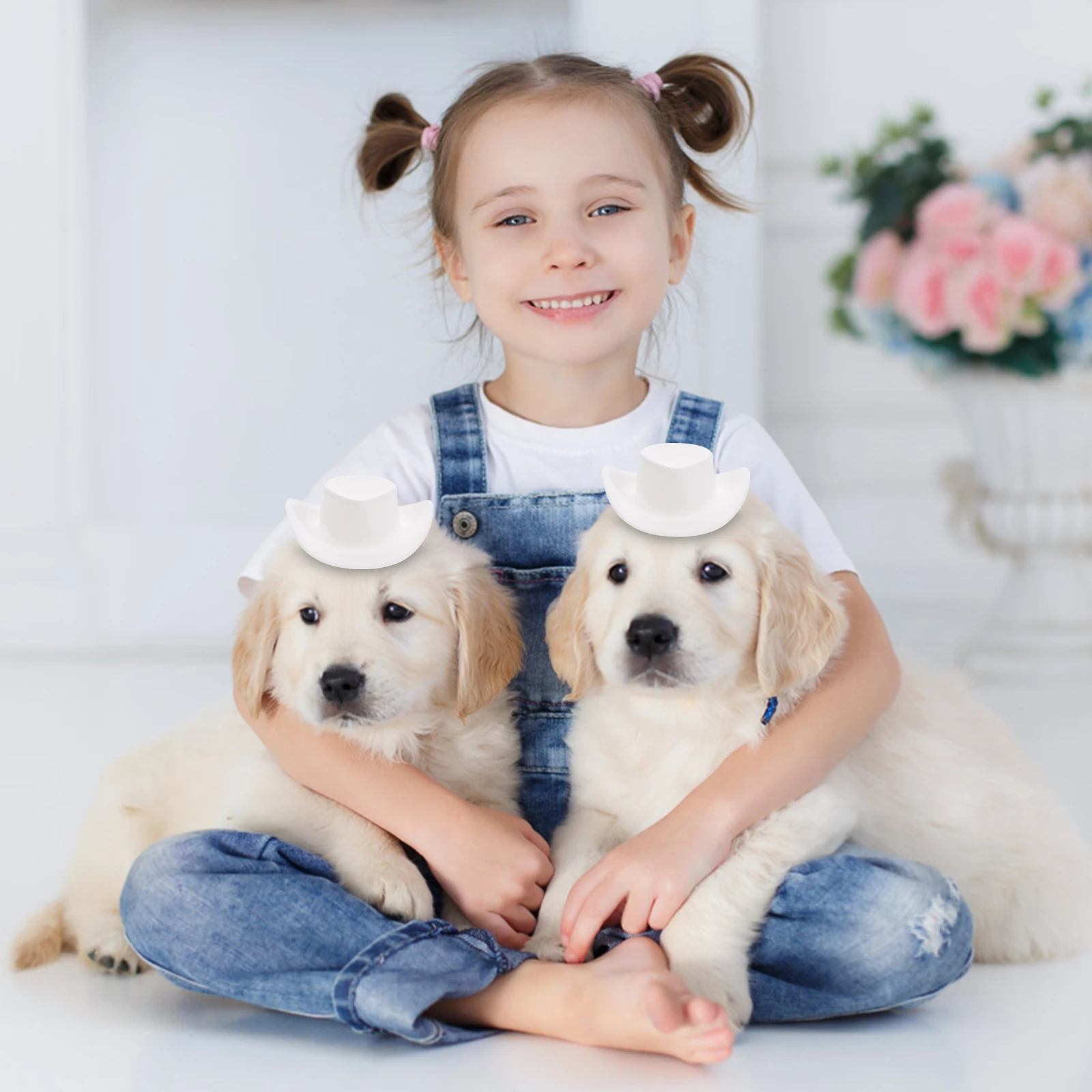 

20pcs Mini Cowboy Hats White Pack Lightweight Kids Party Decorations Craft Supplies Cowgirl Hat Accessories