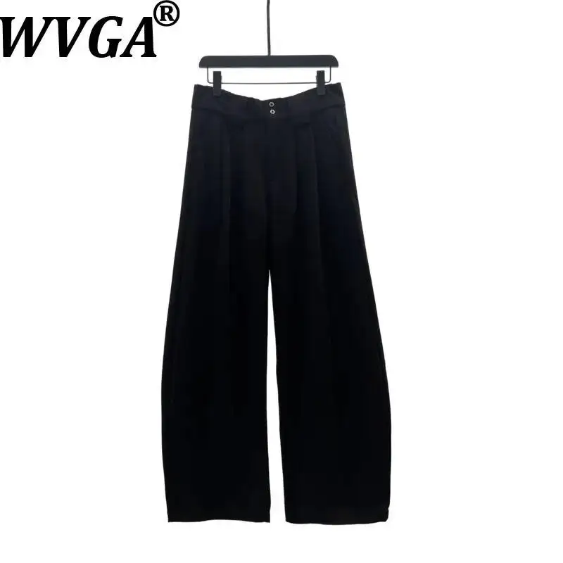 WVGA Spring New Men High-end Loose Draped Straight Stylish Versatile Solid Color Trousers Niche Casual Wide-leg Pants Ins W24446