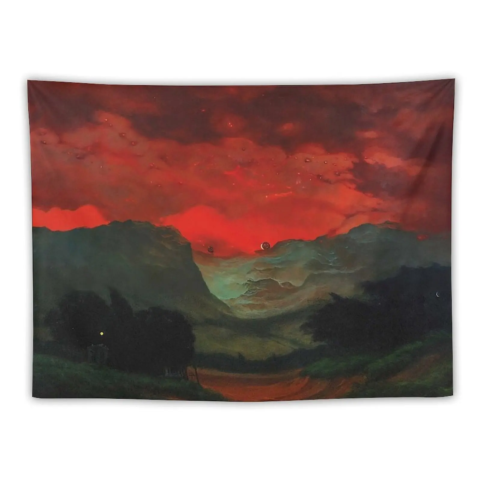 

Untitled (Red Sky) by Zdzislaw Beksinski Tapestry Carpet On The Wall Bed Room Decoration Aesthetic Room Decorations Tapestry