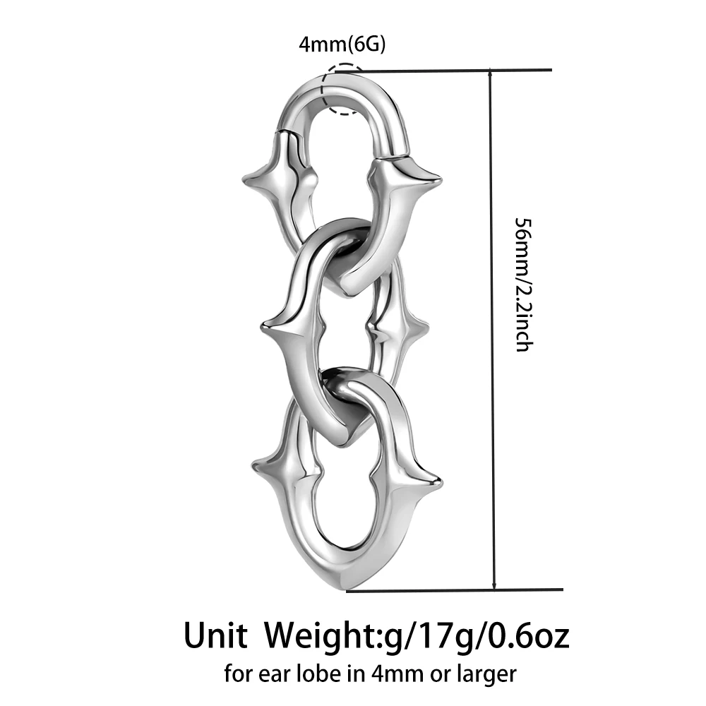 Chain Ear Weights Hangers, 2PCS Set