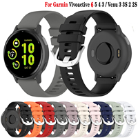 18mm 20mm 22mm Watch Straps For Garmin Venu 3/3s/2/2s Silicone Bracelet For Garmin Vivoactive 6/5/3/4/4s/Forerunner 245 970 Band