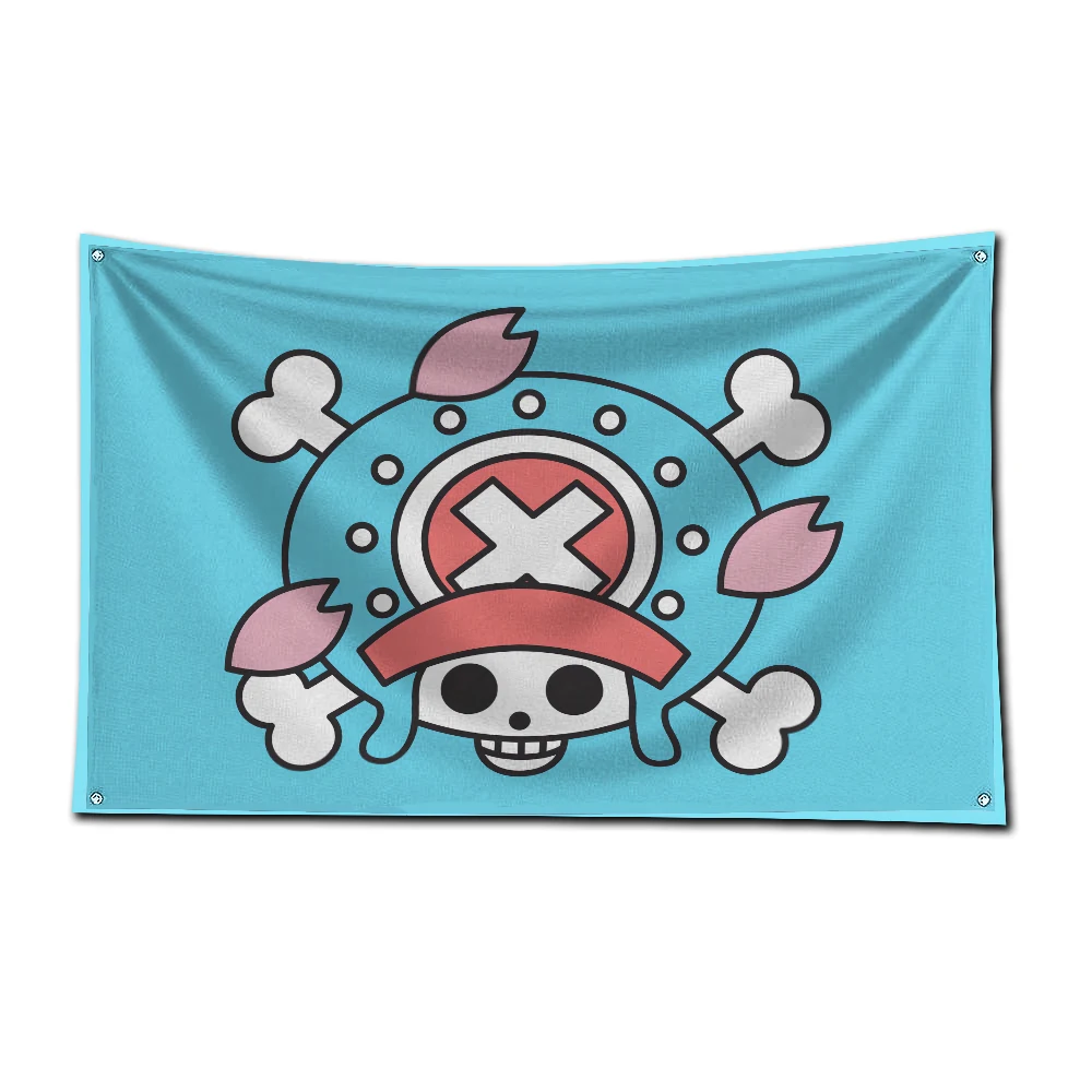 3x5 Ft Skeleton Jolly Rogers One Pieces Flag Polyester Digital Printing Banner for Living Room Wall Art Indoor Bedroom Tapestry