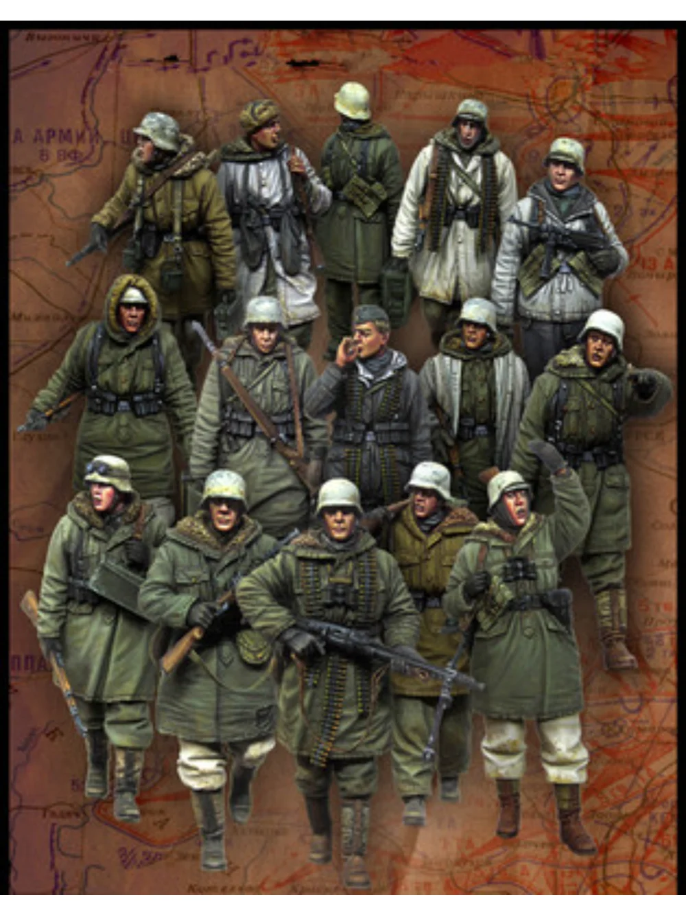 1/35 Kit di montaggio modello personaggio in resina pressofusa scena resina 15 figure (non verniciato) spedizione gratuita