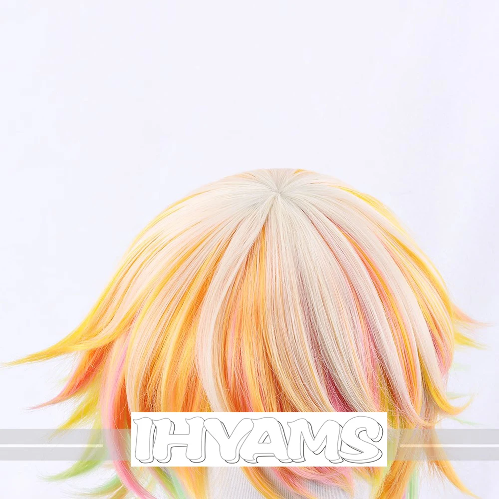 Kantaro Cosplay Paradox Live Visty Misuji Kantaro Wig Heat Resistant Synthetic Hair for Halloween Role Play Party + Wig Cap