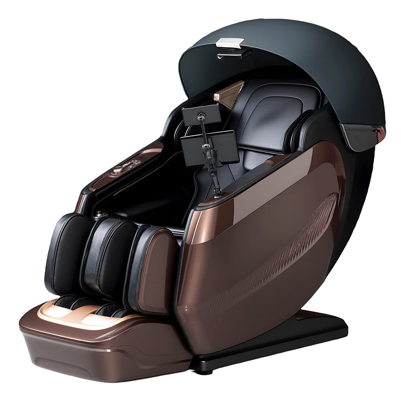 H8 Smart Massage Chair with TFT LCD Touch Screen Full Body Airbag Calf Rub Foot Roller Heating Bluetooth Speaker for Home Use
