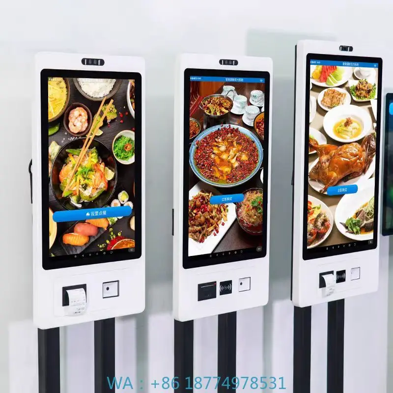 v Queue Printing Touch Screen Kiosk Machine with Qr Payment Factory Certification Self Service Ordering