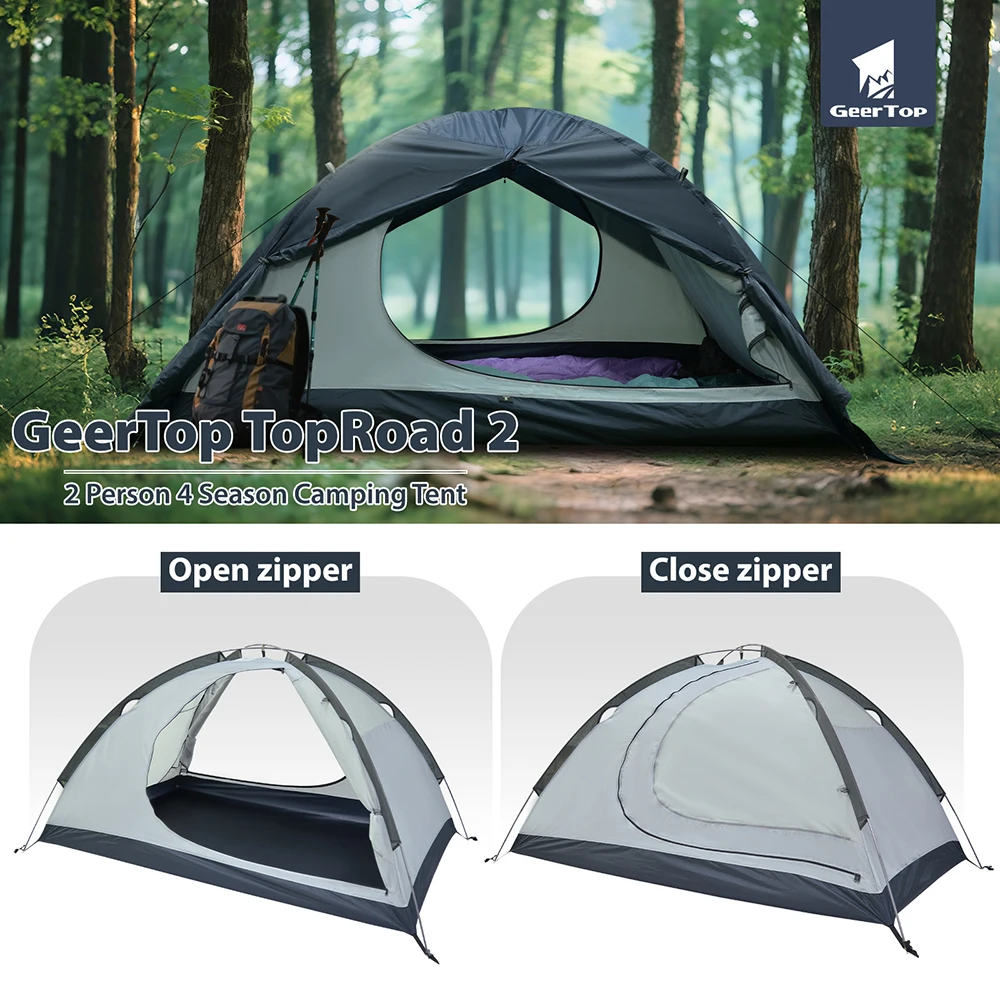 

Stormproof Ultralight Mountaineering Tent Aluminum Alloy Pole Waterproof 4000mm+ For Mountain Climbing Hiking Backpacking Gear
