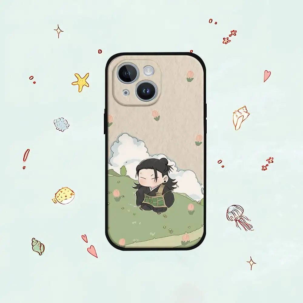 Custodia per telefono S-Suguru Geto per IPhone 1716 15 14 13 Pro Max 11 12 Mini X Xs XR Cover in silicone nero