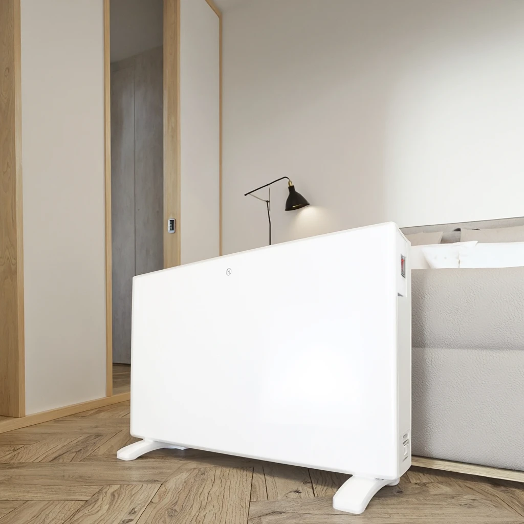 

LED Digital Controller Electric Heater Power Switch Temperature Setting 5~35℃ Weekly Timer Open Window Function X Type Aluminum