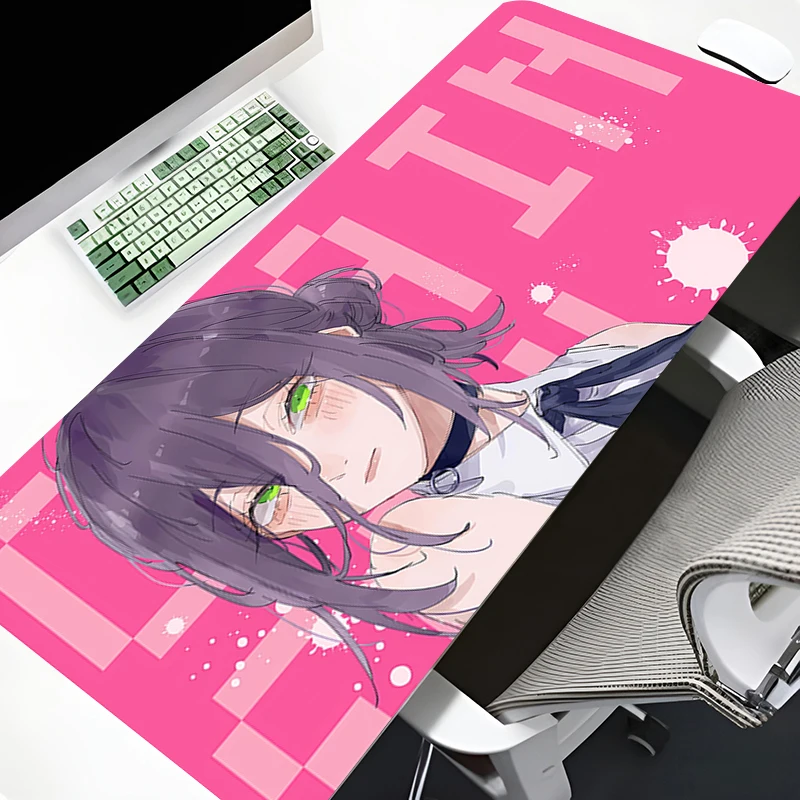 Rosa Mädchen Cartoon Schreibtisch Matte Anime HD Druck Reze Maus Pad Pc Zubehör Große Mousepad Tastatur Gaming Mauspads 80X30CM 90X40CM