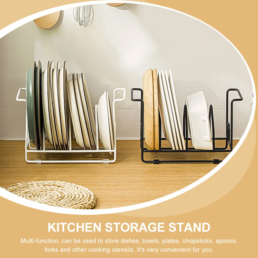 

Household 3 Tier Kitchen Storage Rack For Dish Plate Bowl Utensils Organizer Stand Pot Lid Holder Multi Function Lightweight