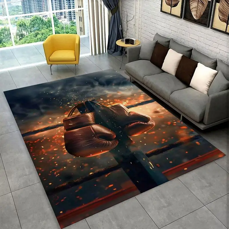 Creativity Fight Boxing Gloves Boxer Large Area Rug Non-slip Carpet for Bedroom Living Room Sofa Doormat Home Decor Floor Mat
