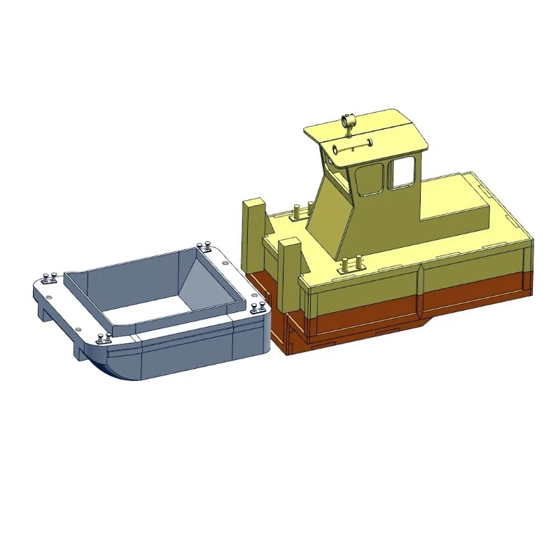 Assembled Ship Model 2025 Small Box Rescue Ship Wooden Handmade Kit Practice