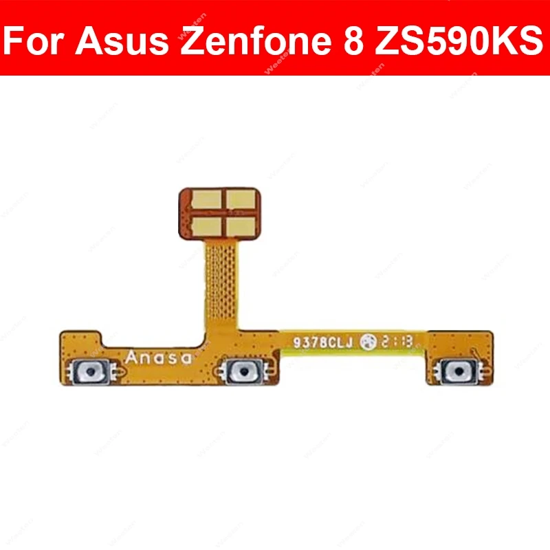 For Asus Zenfone 8 ZS590KS I006D Power Volume Flex Cable ON OFF Power Volume Switch Flex Ribbon Parts