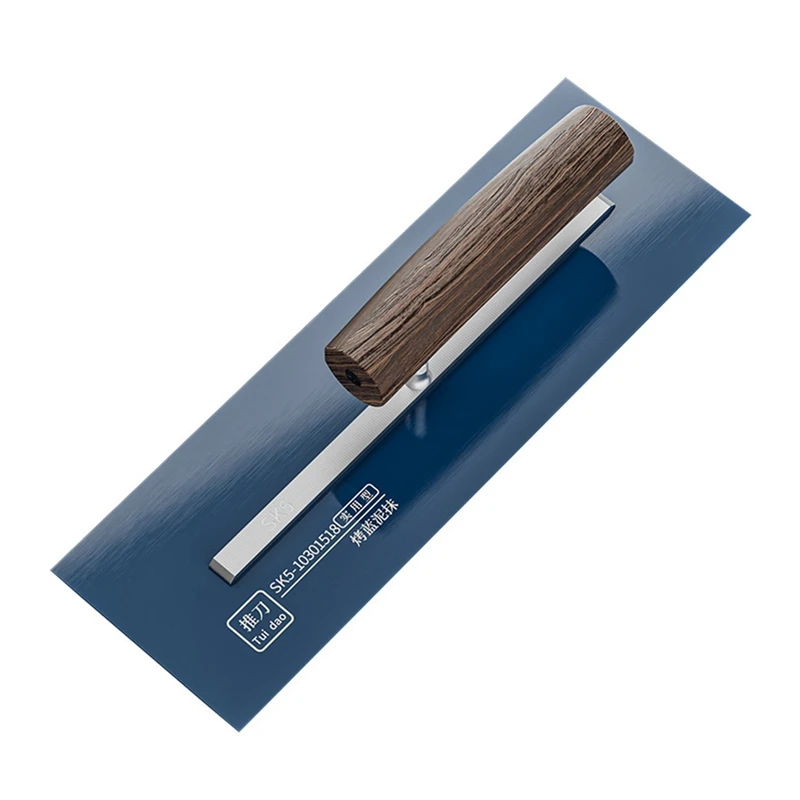 Cement Trowel Plastering Trowel Drywall 0.5Mm Thick Finishing SK5 Steel Trowel With Wenge Wood Handle L-Shank