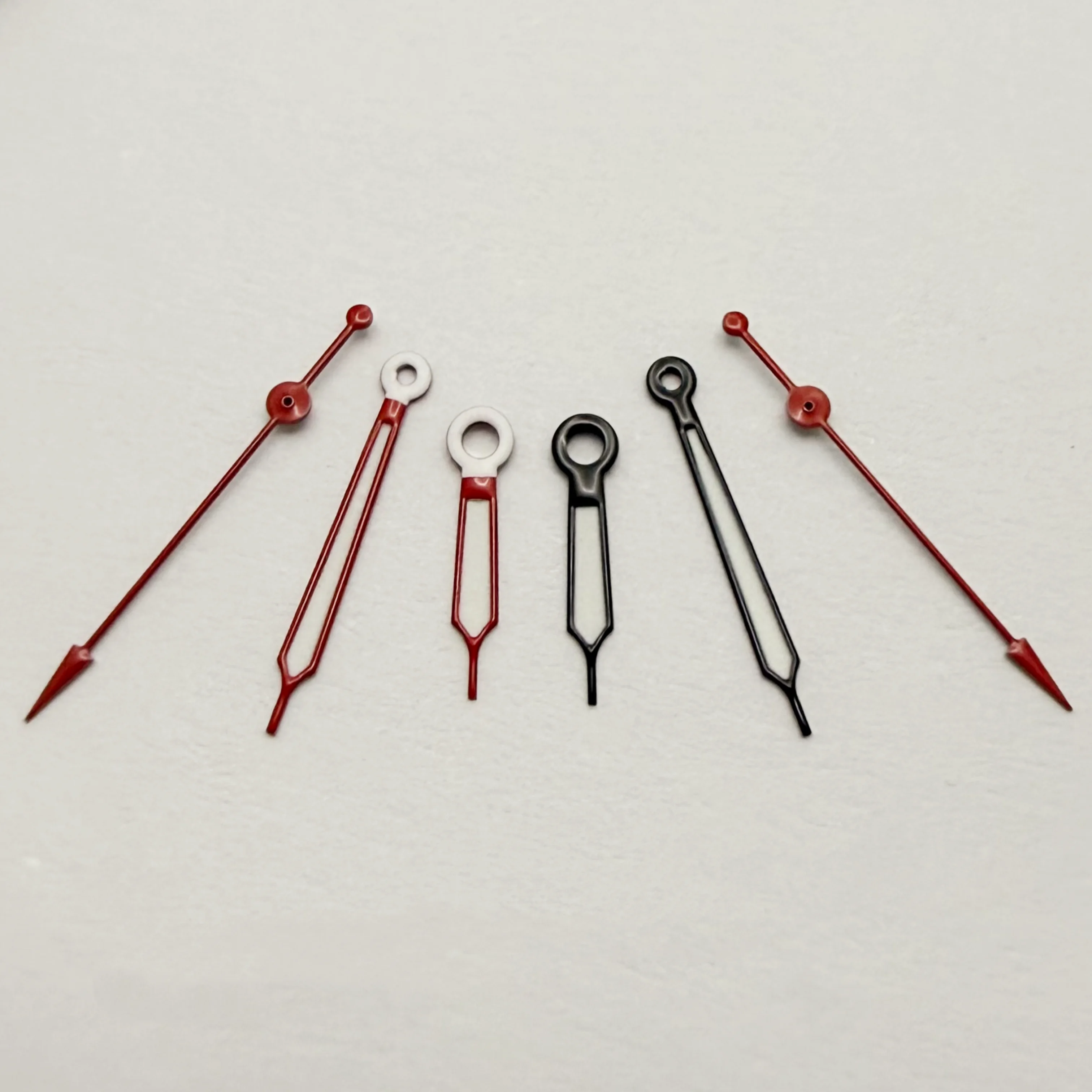 VH31 Watch Hands Silver Black White Red Luminous Hands Fit VH31 Sweeping Quartz Movement Watch Repair Replacement Parts