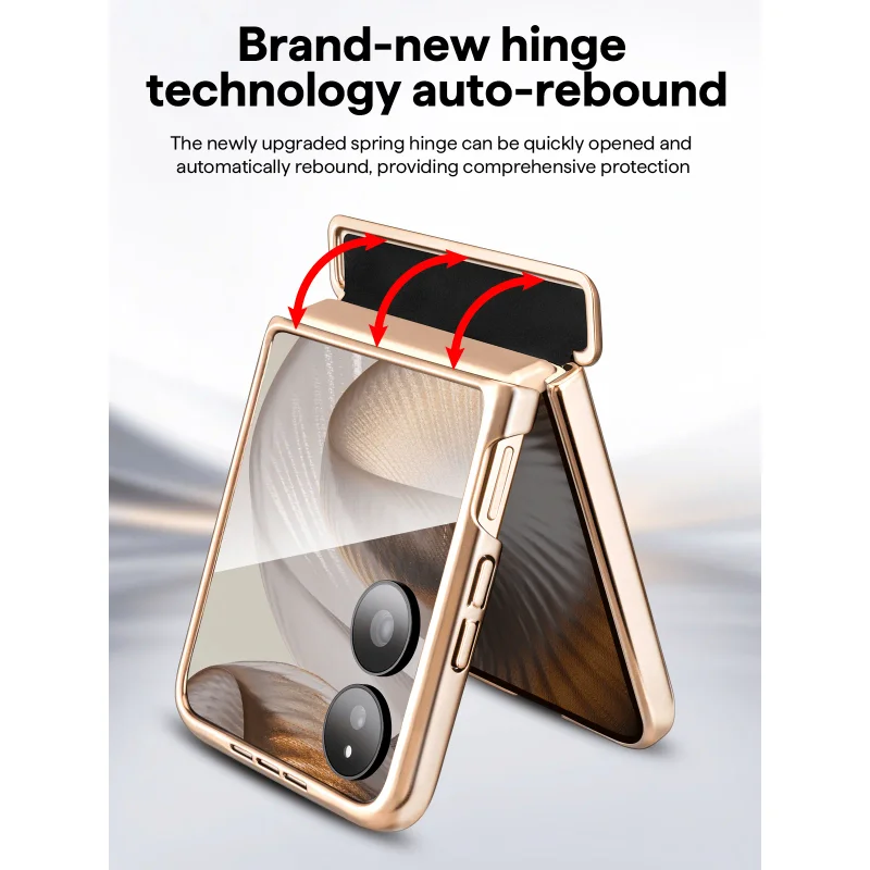 Etui na Xiaomi Mix Flip, wysokiej jakości skóra, automatyczny mechanizm odbicia, ochrona zawiasów sprężynowych, odporny na wilgoć, powłoka z wyraźnym uchwytem, etui z klapką. — zdjęcie produktu 6