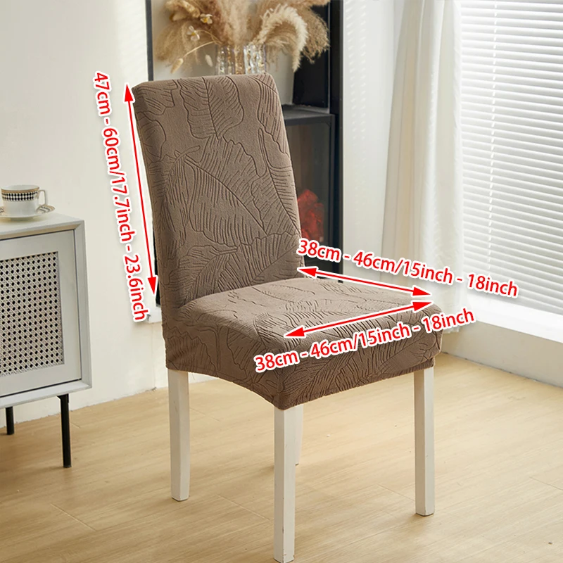 1/2/4/6pcs Chair Cover for Dining Room Stretchy Jacquard Chair Seat Backrest Cover Banquet Wedding Chair Cover