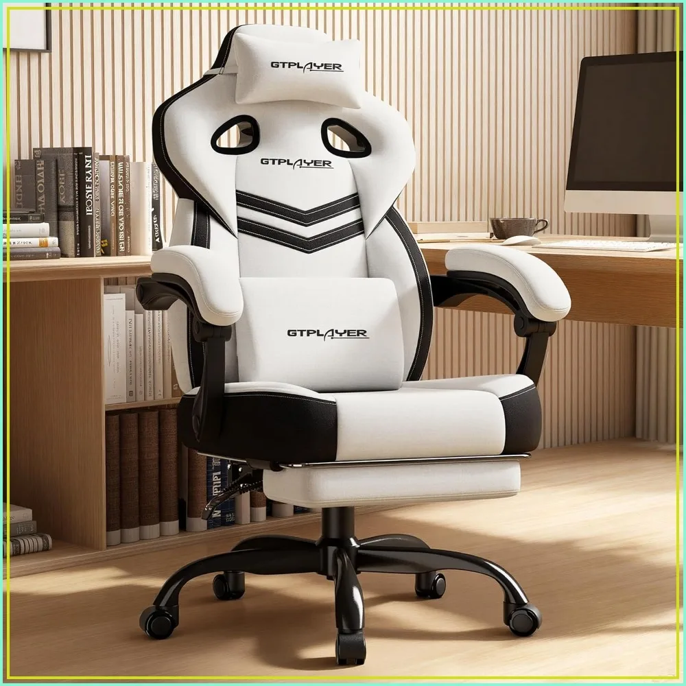 Gaming Chair for Adults Ergonomic Big & Tall Bright Grey Computer Desk Chair