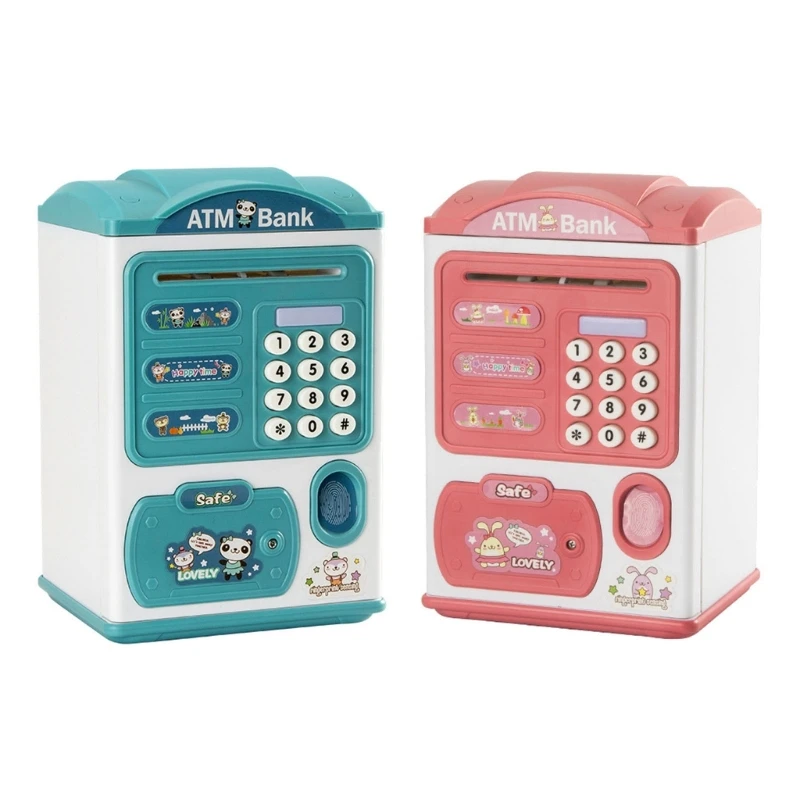 

Electronic Piggy for Kids Money with Password ATM Coin Can Auto Scroll Bill Money Saving Box Gift Toy