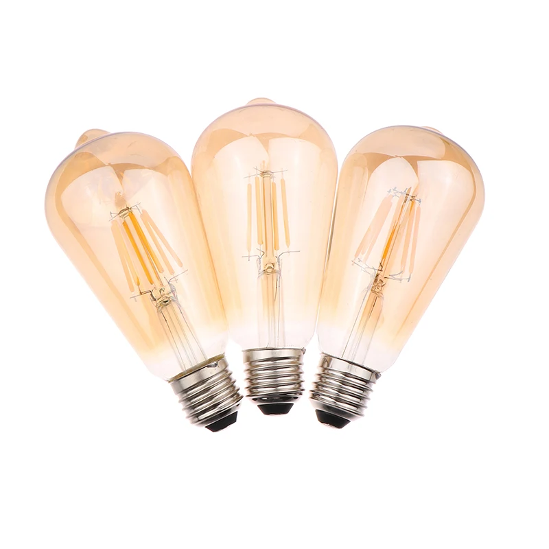 

ST64 4W 6W 8W LED Filament Light Bulbs Vintage Gold Glass Appearance Art Lights Dimmable 2700K 360 Degree Energy Lamps