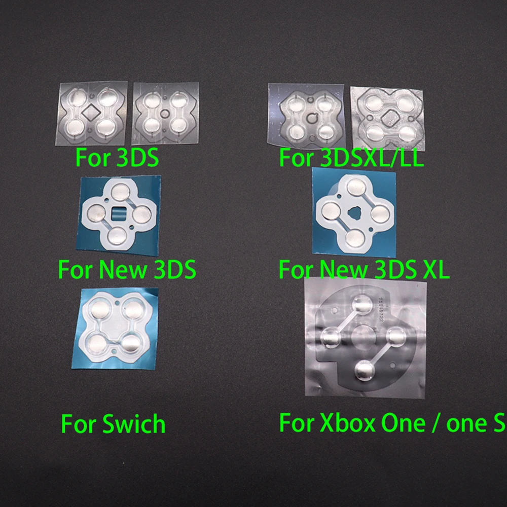 3DS 3DS XL LL Xbox One S용 신형 3DS 신형 3DS XL LL 메탈 전도 필름 D패드 크로스 키 ABXY 버튼 PCB 보드 스티커