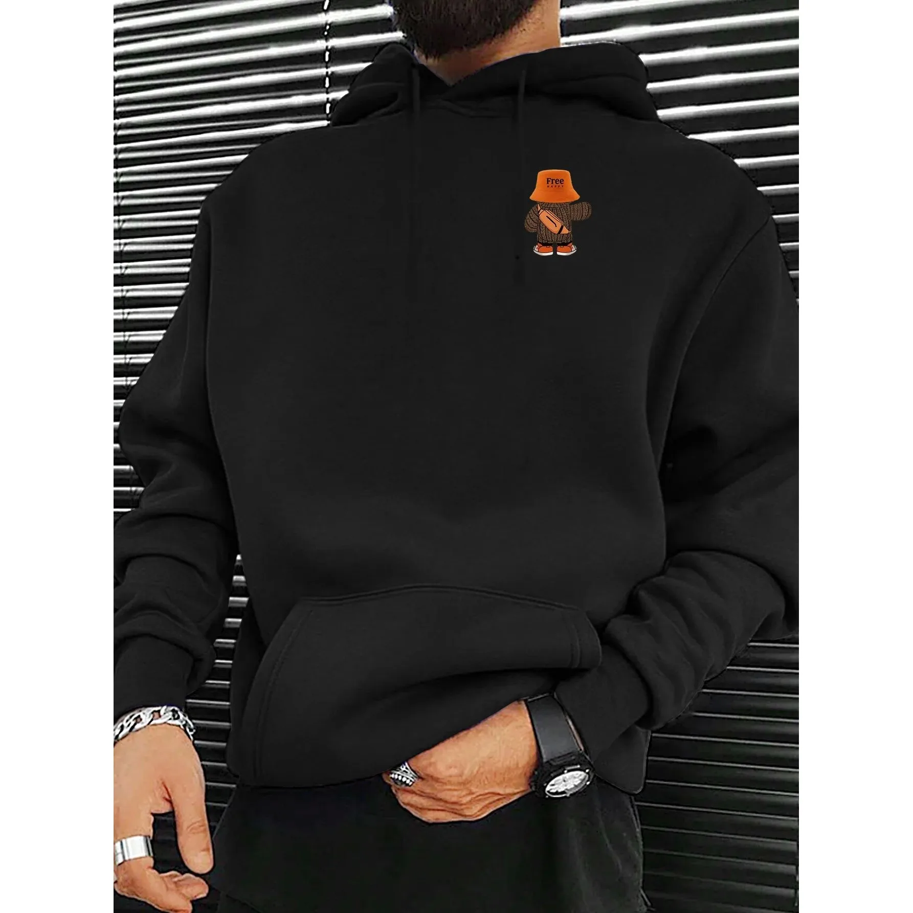 

loween Themed Cartoon Bear Print Sweater Autumn Winter Women's Faion Mid-Year Winter Collection No Hoodie Other Material